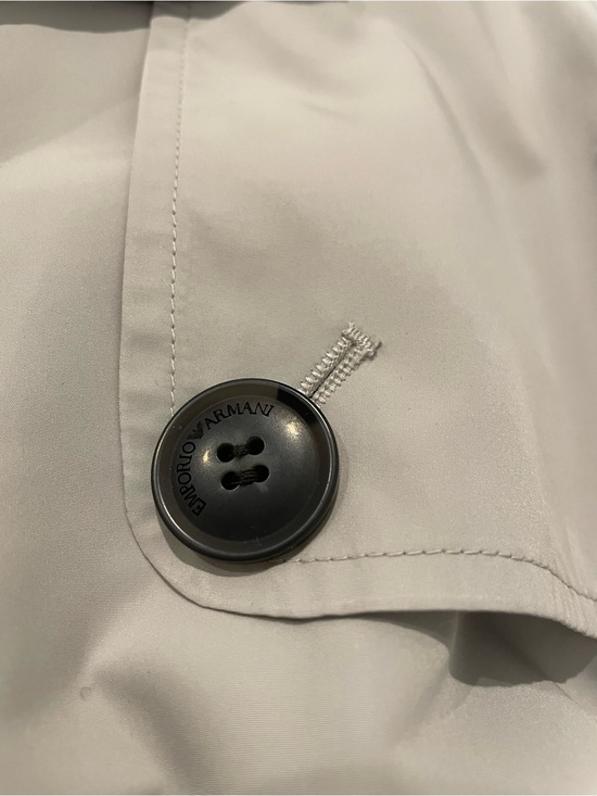 Emporio Armani Jackets & Blazers - Emporio Armani long trench coat - pearl silver-gray